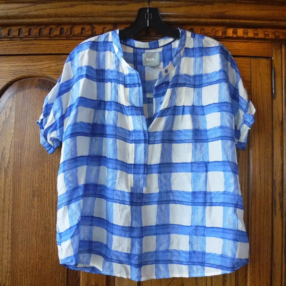 Silk checkered blouse